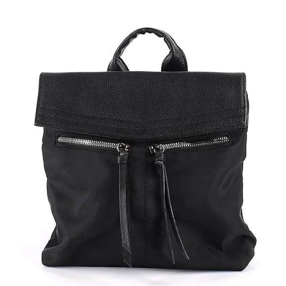 Botkier New York Black Nylon Faux Leather Trim Backpack Purse Bag NWT BOTKIER New York Backpack Purse Bag Mini Black Vegan  main image 4